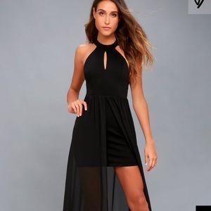 Black lace maxi dress